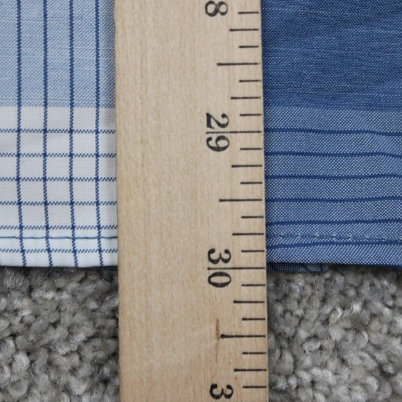 Orvis Tech Shirt Mens Large Blue/White Classic Collection Polyester S/S Button - Picture 13 of 14